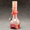 10" Glass Water Pipe w/Fancy Base, 'Flame' Coil and Chromametallic Finish
