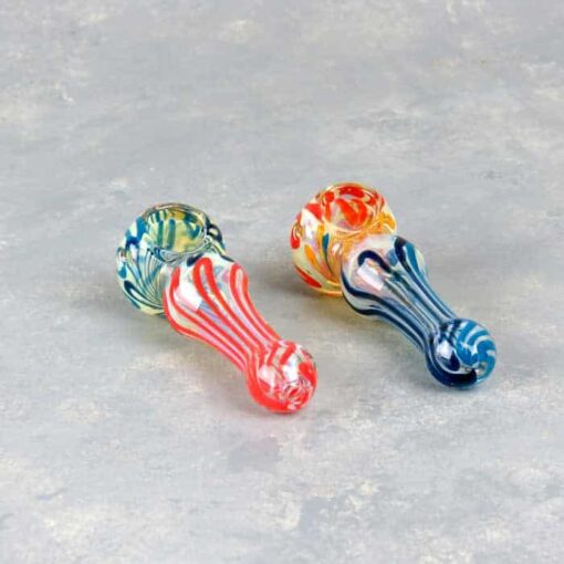 4" 3-Color Glass Spoon Pipes