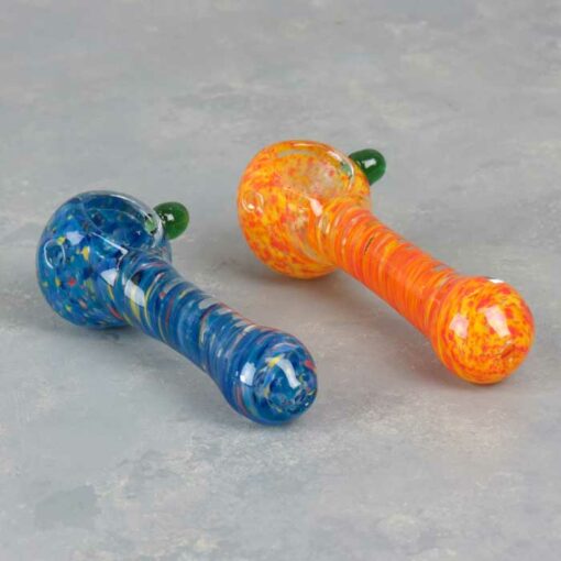 4.5" Assorted Color Twist Glass Spoon Pipes