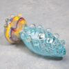 4" Wide Glass Hand Pipe w/Bumps