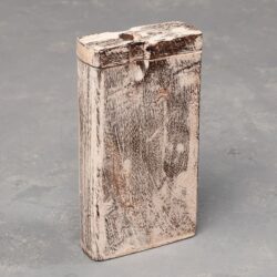 4" Distressed Wood Dugout w/Cutout and 3" Metal Cigarette One-Hitter