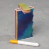 4" Gripped Dyed Layered Wood Dugout w/Cutout and 3" Metal Cigarette One-Hitter