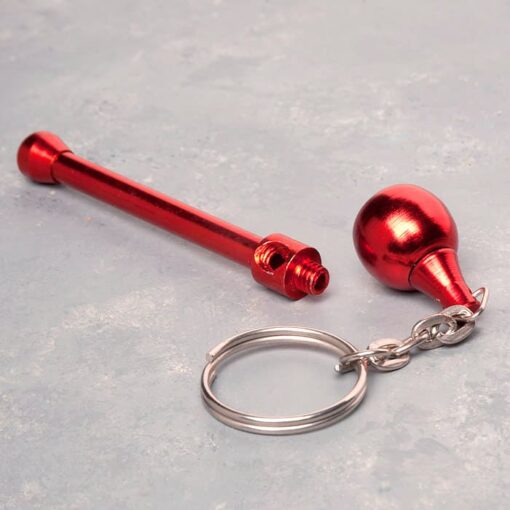 4" Anodized Metal Mushroom Secret Pipe Keychain