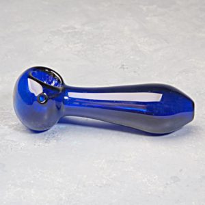 4" Blue Spoon Glass Hand Pipe