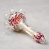 5" Fumed Letticino Glass Hand Pipe w/Large Bumps