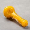 Colored Spoon Glass Hand Pipe w/Clear Wrap and Accent Dot
