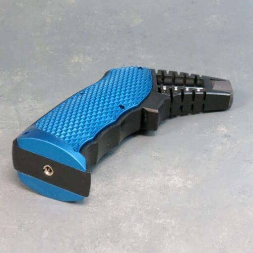 7" VictoryTorch Angled Open-Body Single-Torch Adjustable/Lockable Tabletop Lighter w/Diamond-Pattern Grip