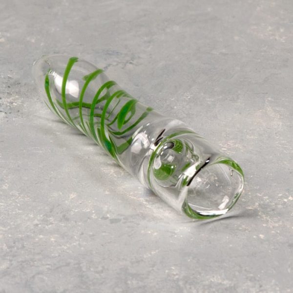 2.75" Pinstripe Swirl Accent Glass One Hitters