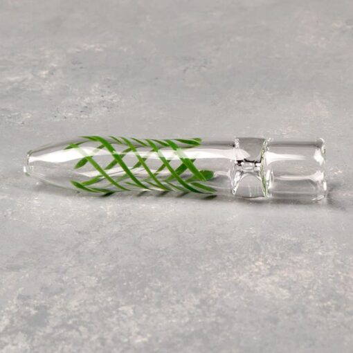 2.75" Pinstripe Swirl Accent Glass One Hitters