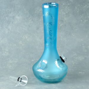 8" Dragon/Yin-Yang Glass Water Pipe w/ Chromametallic Finish