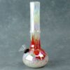 8" Color Streak Narrow Glass Water Pipe w/ Rings and Slide