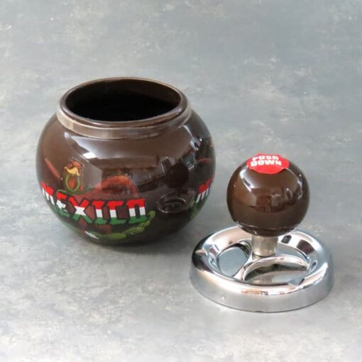 4" Spinner Ashtrays w/Assorted Mexican Graphics