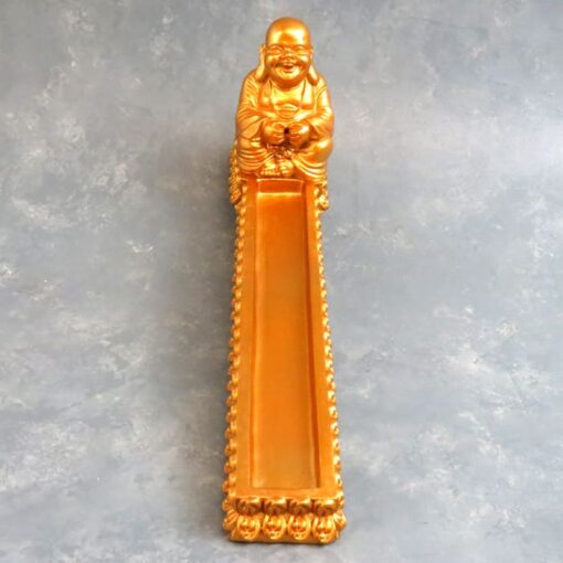 12" Golden Buddha Incense Burner