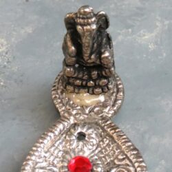 8" Intricate Pewter Incense Burner w/Ganesh