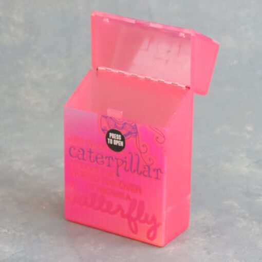 Semi-Transluscent Plastic Flip-Top Cigarette Case w/Graphics (King &100)