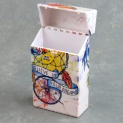Mix Graphic Plastic Flip-Top Cigarette Case