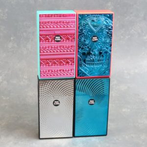 Mix "Engraved" Plastic Flip-Top Cigarette Case (King & 100)