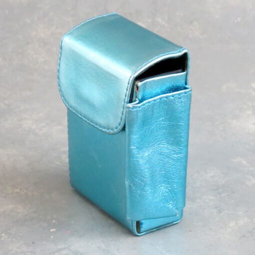 Semi-Metallic Magnetic Soft Cigarette Case w/Lighter Pocket and Belt Loop