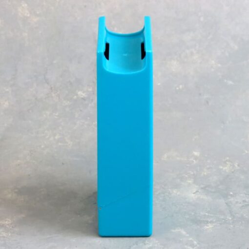 Solid Color Plastic Flip-Top Cigarette Case w/Lighter Holder