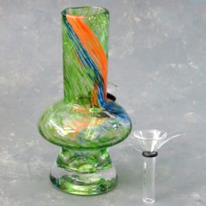 6" Mushroom Soft Glass Water Pipe w/Thick Base