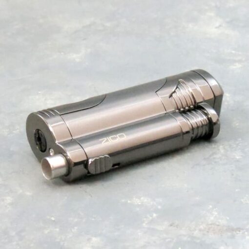 3" Flip-Top Dual Torch Adjustable Lighter w/Cigar Cutter and Window
