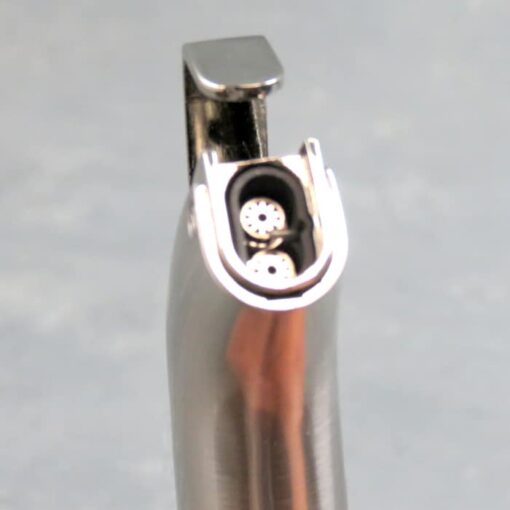 3.75" Dual Jet Flame Refillable Windproof Torch Lighter w/Cigar Cutter
