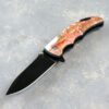 3" Deer Spring Assisted Knife w/Clip and Keyring HOLE