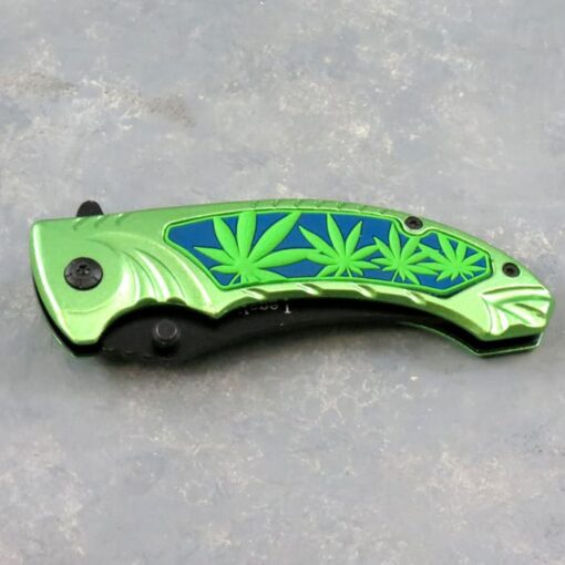 3.25 Curved Blade "Legalize It" Assisted Knife w/Clip