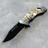 3.25" Wolf/Eagle Spring Assisted Knife w/Clip, Glass Breaker and Belt Cutter