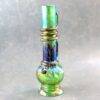 12" Transluscent 2 Tone Chromametallic Colorstreak Vase Style Soft Glass Water Pipe w/Coil Wrap