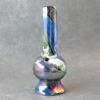 12" Color Twist Vase Style Soft Glass Water Pipe w/Ice Catch and Large Base