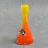 6" Bell Shaped Two Tone Color Twist Soft Glass Water Pipe