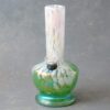 8" Vase Style Color Streak Soft Glass Water Pipe w/Chromametallic Finish