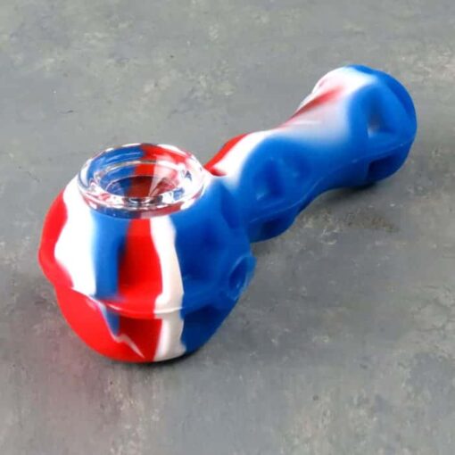 4.5" Silicone Hand Pipes w/Storage Container and Dab Tool