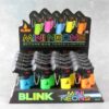 3.5" Blink Neon Adjustable Refillable Lockable Torch Lighters w/Caps and Keychain Loops