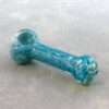 4" Fumed Inside-Out Spoon Style Glass Hand Pipe w/Carb