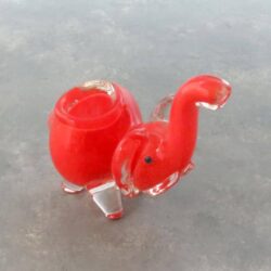 4" Elephant Glass Hand Pipes w/Carb