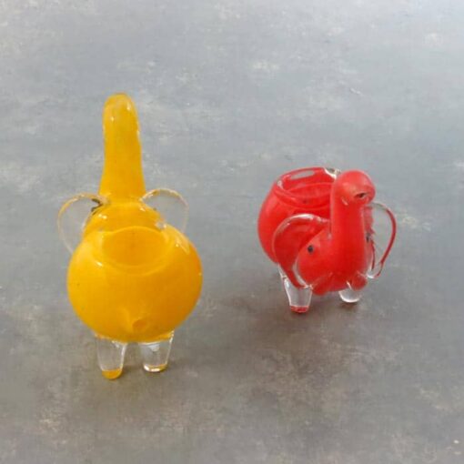 4" Elephant Glass Hand Pipes w/Carb
