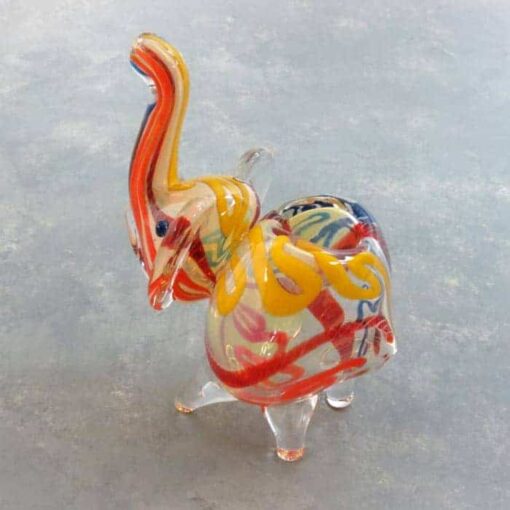 5" Fumed Inside-Out Elephant Glass Hand Pipe w/Carb