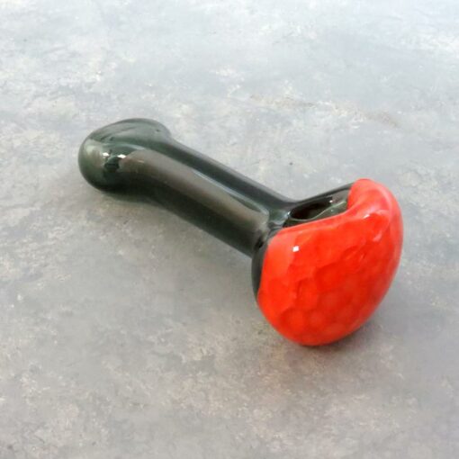 4.25" Inside-Out Honeycomb Glass Hand Pipe w/Dark Tapered Mouthpiece & Carb