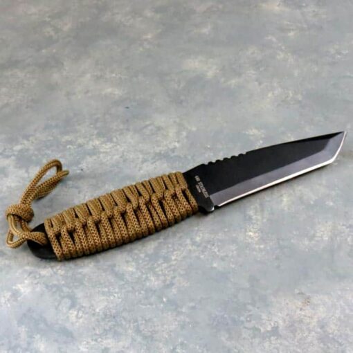 4" Tanto Survival Knife w/Flint, Sheath, Paracord Handle