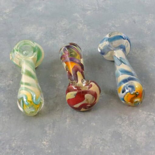 3.5" Fumed Inside-Out Spoon Style Glass Hand Pipes