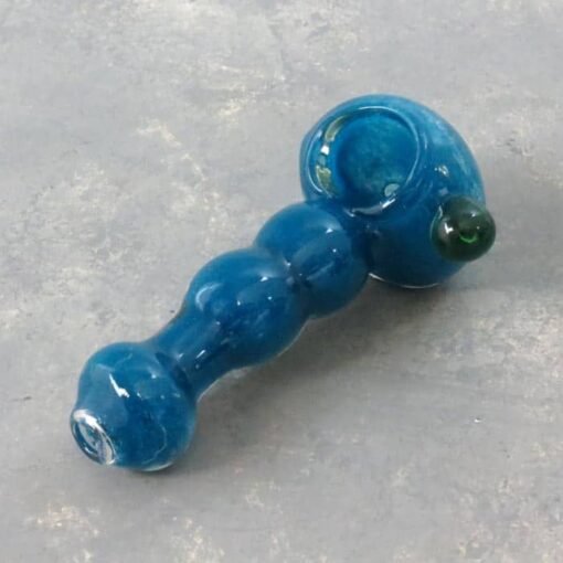 4" Beaded Spoon-Style Glass Hand Pipes w/Bump