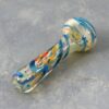 4" Fumed Inside-Out Spoon Style Glass Hand Pipes w/Carb