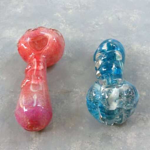 5" Heavy Spoon-Style Glass Hand Pipes w/Accents