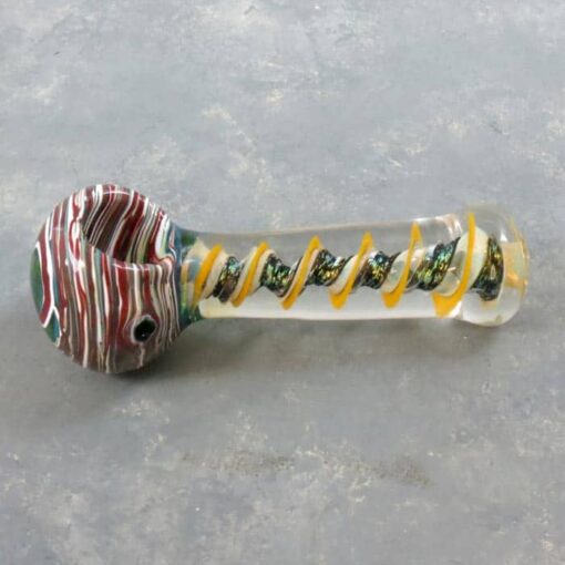 4.5" Fancy Twisted Dichro Glass Hand Pipes