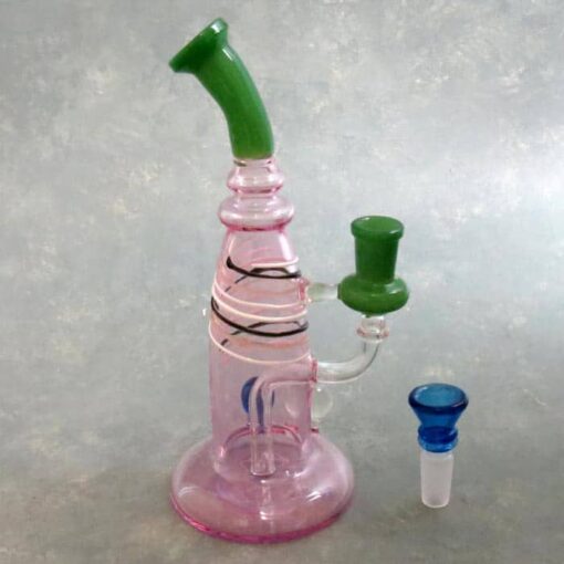 8.5" Colorful Glass Water Pipe w/Marbles