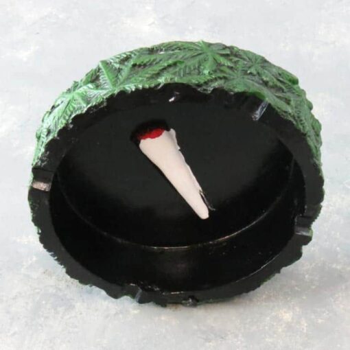 4.25" Round Joint & Leaves Ashtray