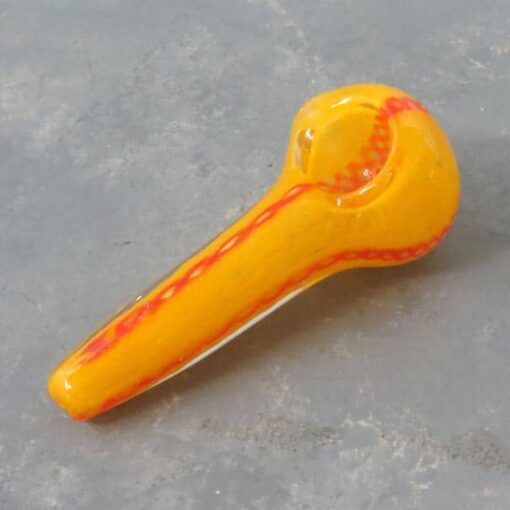 3.5" Latticino/Inside-Out Straight Mouthpiece Glass Hand Pipes