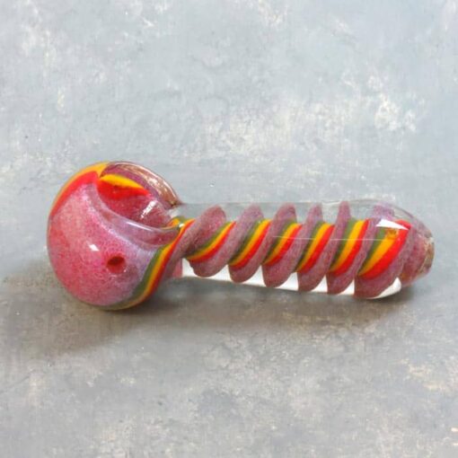 5" Inside-Out Rasta Twist Glass Hand Pipes